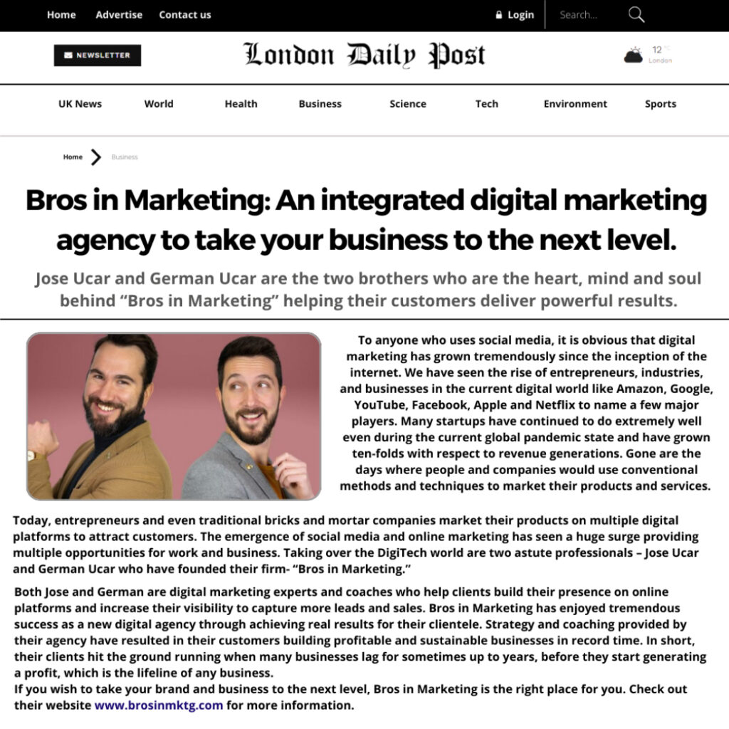 Bros in Marketing An integrated digital marketing agency