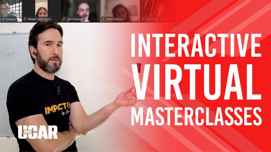 Interactive Virtual Masterclasses - Banner - Jose Ucar London Communication Coach and Trainer